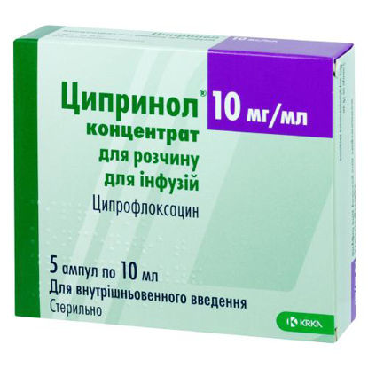 Світлина Ципринол розчин для інфузій 100мг ампула 10мл №5